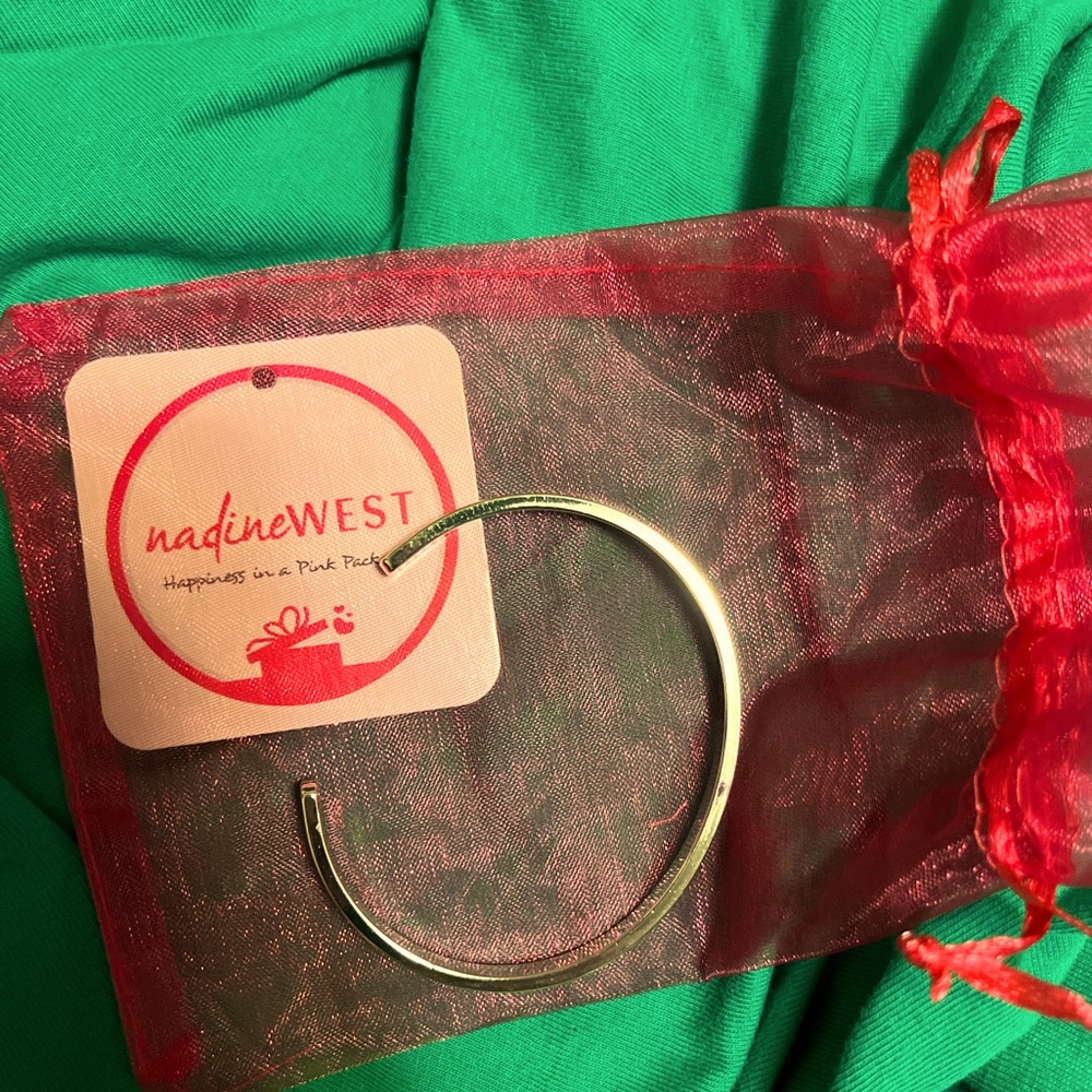 Nadine West Sterling Silver “I love you to the moon and back” bangle